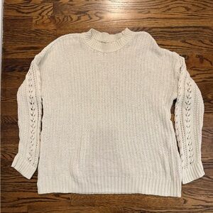 American Eagle Cozy Cream Knit Sweater